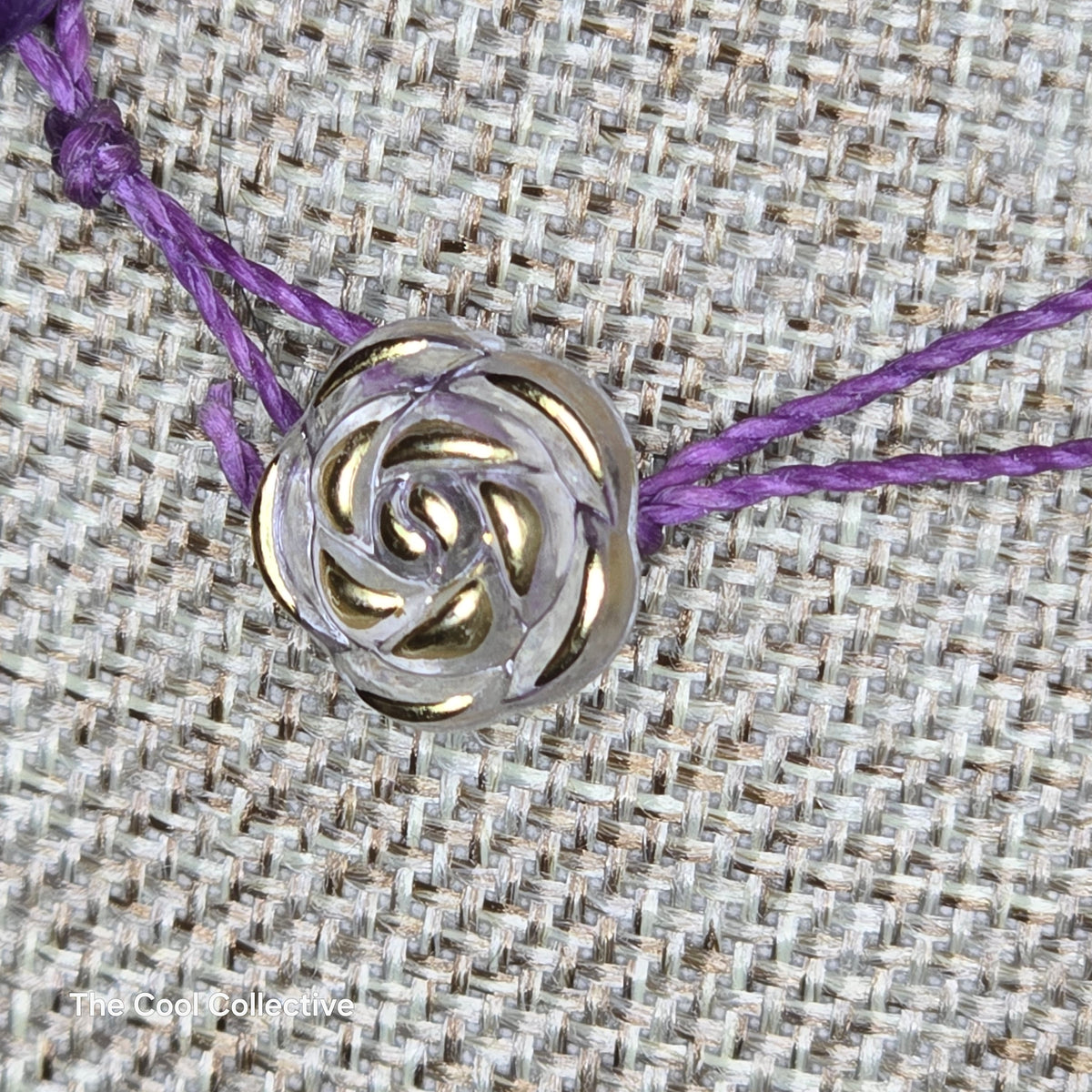 Hand-Knotted Amethyst &amp; Mardi Gras Jasper Necklace/Triple-Wrap Bracelet