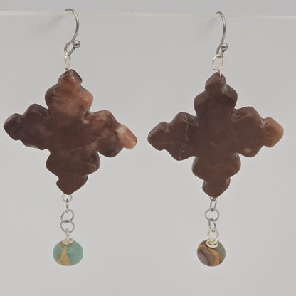 Jasper & African Opal Jasper Earrings on Stainless Steel Ear Wires