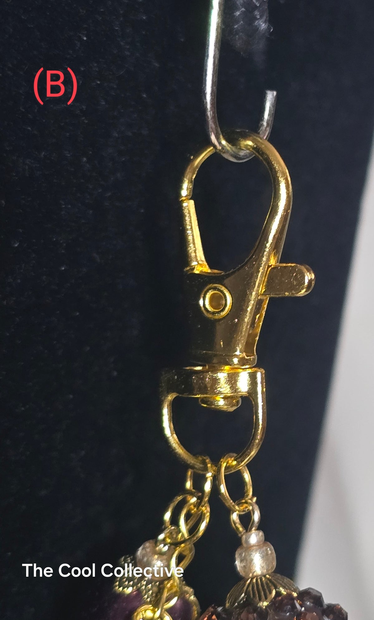 Browns &amp; Goldens - Purse Charm, Suncatcher, Mirror Charm, Bookmark, Backpack Charm, Keychain, Wristlet Charm, Ornament - With Lobster Clasp and Gold Tone Cross