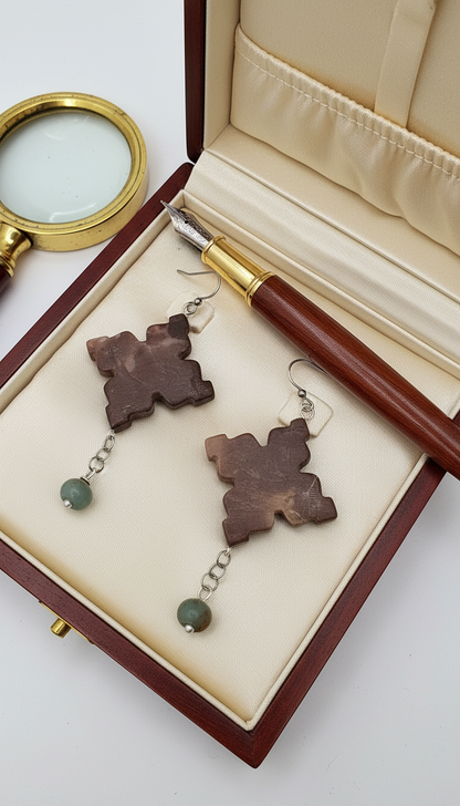 Jasper & African Opal Jasper Earrings on Stainless Steel Ear Wires