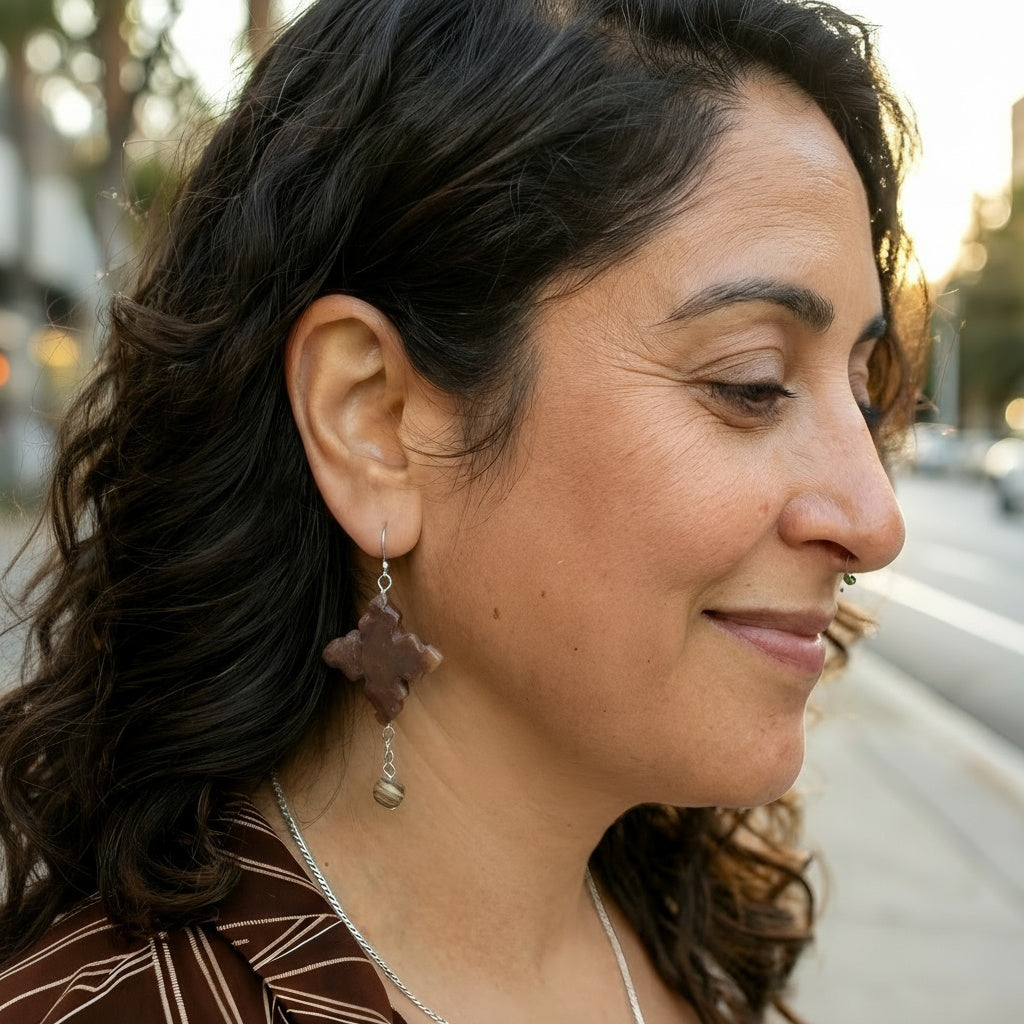 Jasper & African Opal Jasper Earrings on Stainless Steel Ear Wires