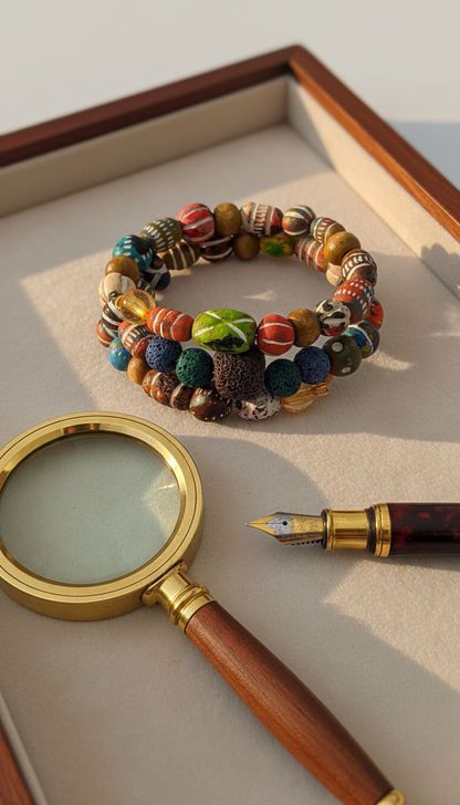 LAVA - Vibrant Clay and Wood Beads Bracelet