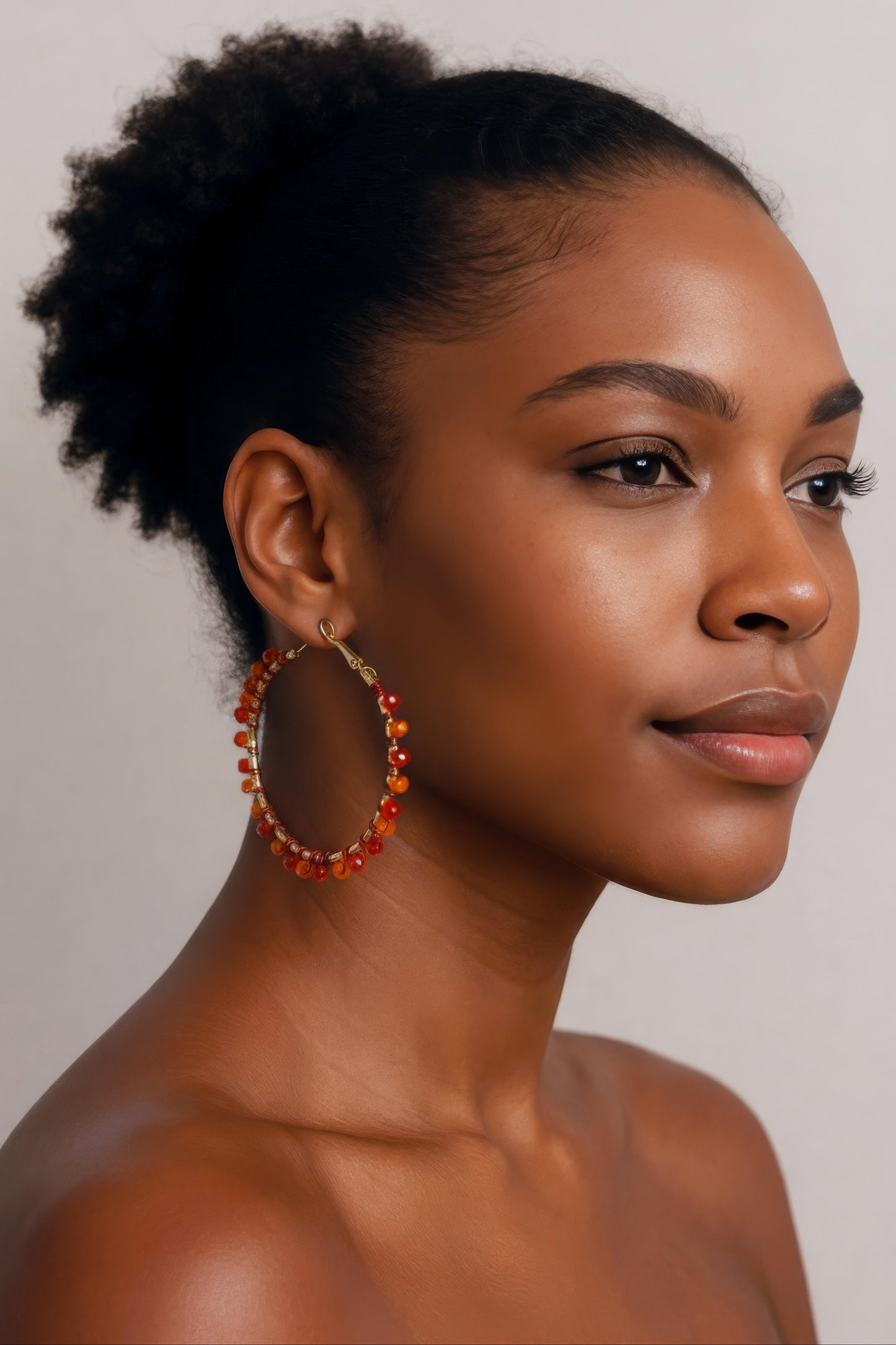 Swarovski Crystal Oranges - Hoop Earrings