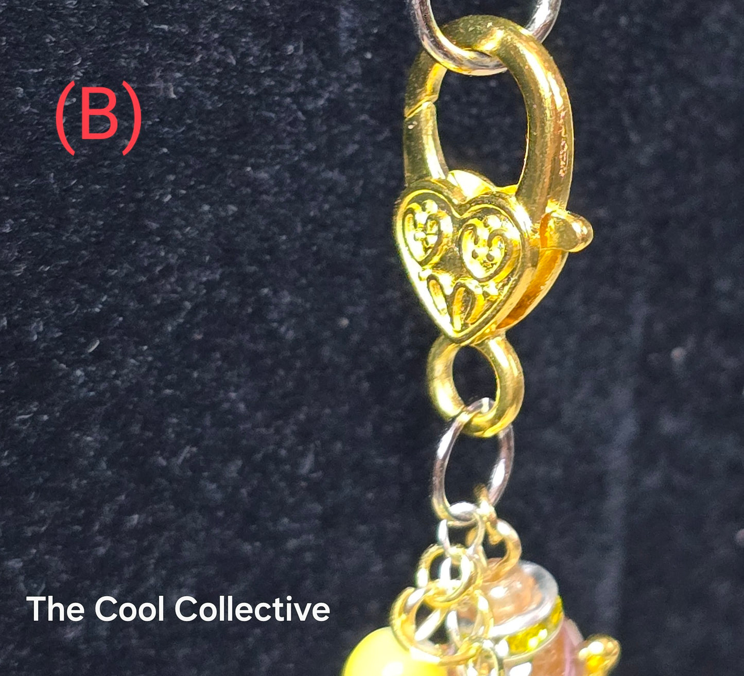 Yellows - Purse Charm, Suncatcher, Mirror Charm, Bookmark, Backpack Charm, Keychain, Wristlet Charm, Ornament - With Lobster Clasp and Gold Tone Cross